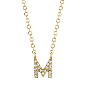 0.05CT DIAMOND NECKLACE - INITIAL M