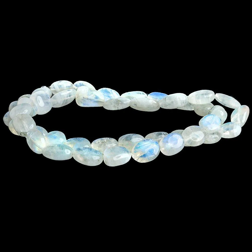 12mm Rainbow Moonstone Plain Nugget Beads 18 inch 43 pieces