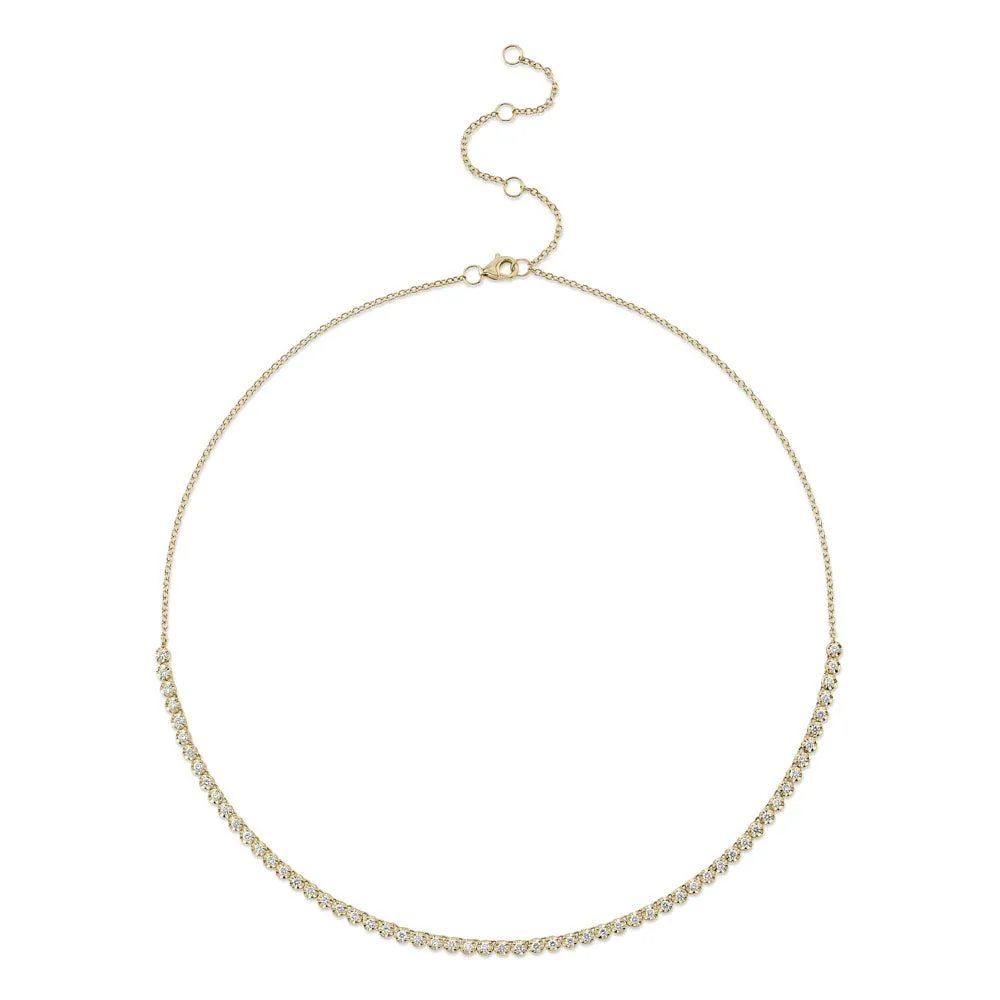 14K Yellow Gold Diamond Necklace