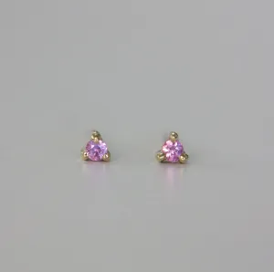 1.5 mm Pink Sapphire Dot Stud (Single)