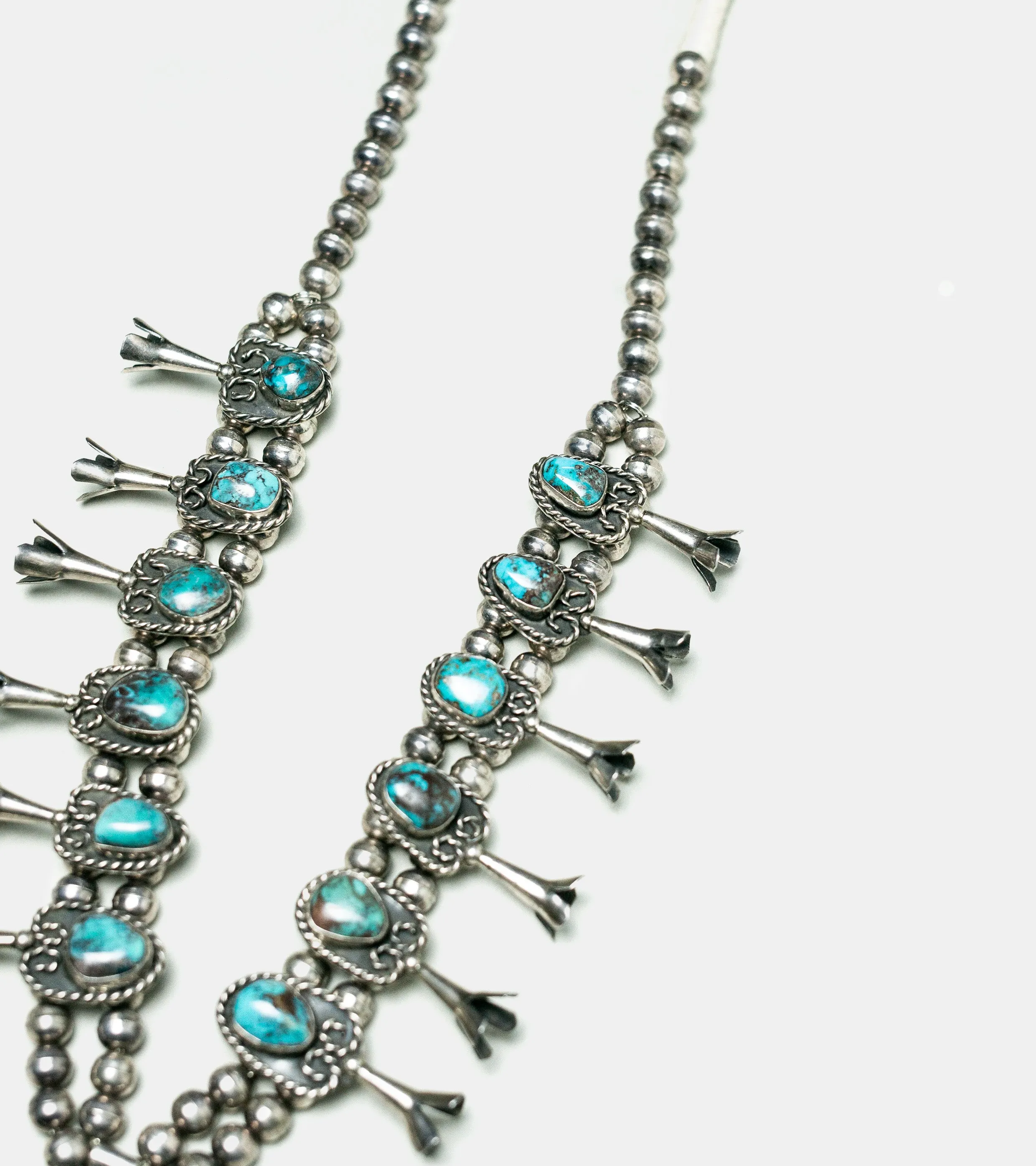 1920s Navajo Squash Blossom Necklace