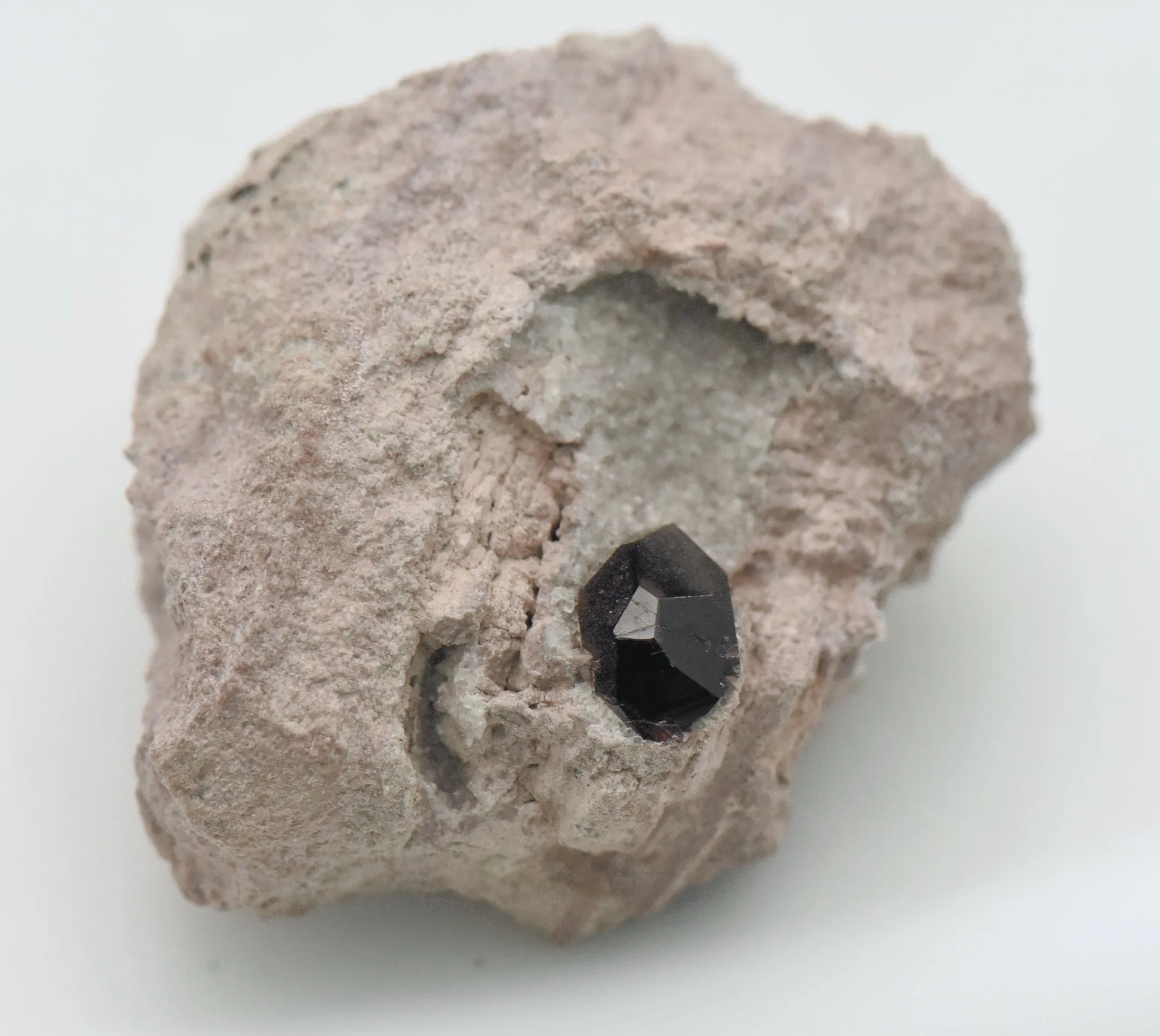 Almandine Garnet with Quartz Druze in Matrix - Nevada, USA