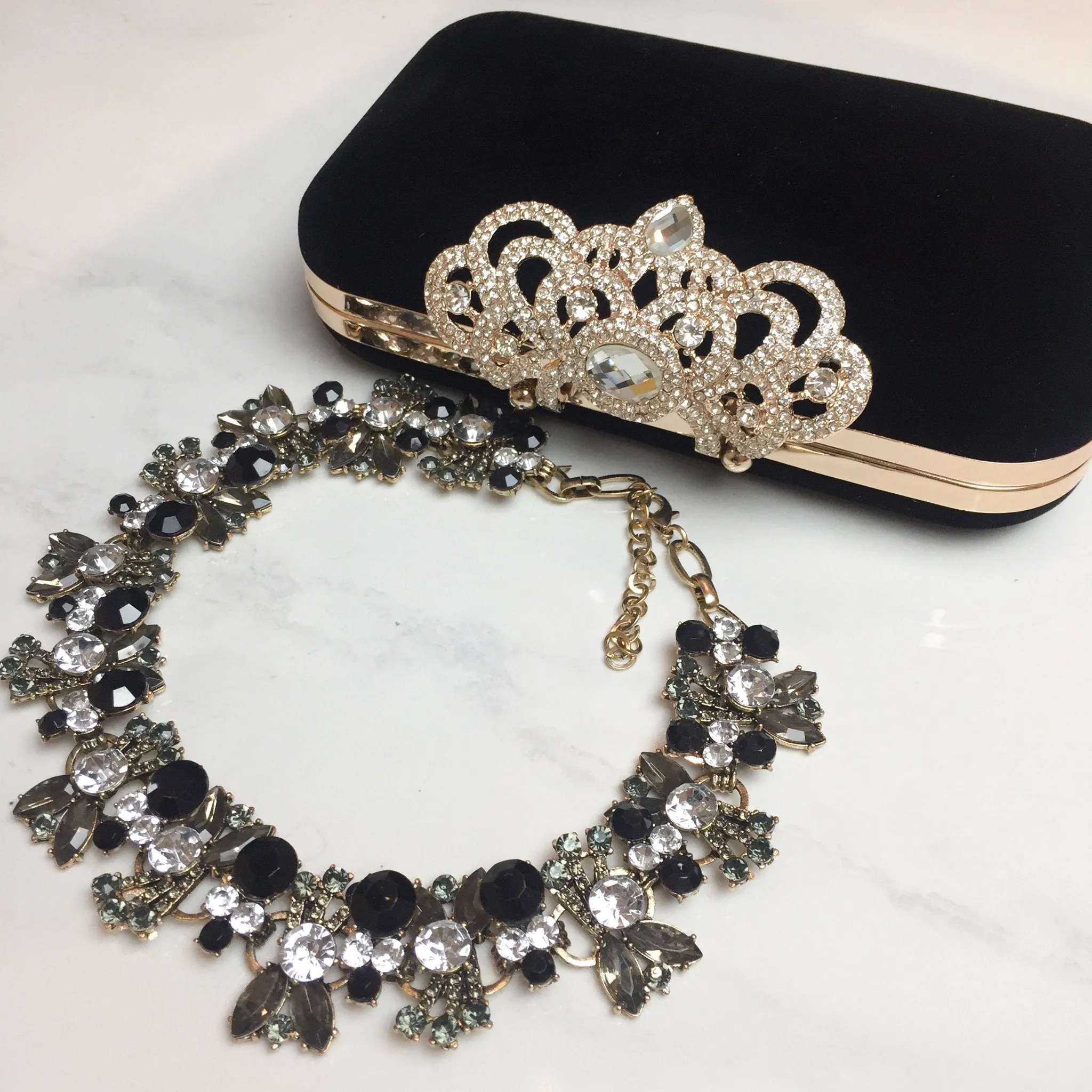 ANIYA Black Statement Necklace