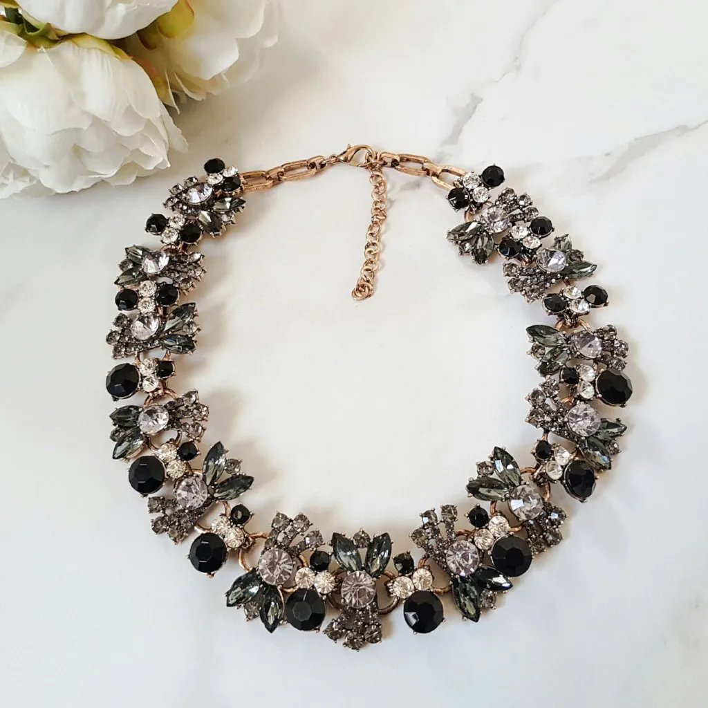 ANIYA Black Statement Necklace