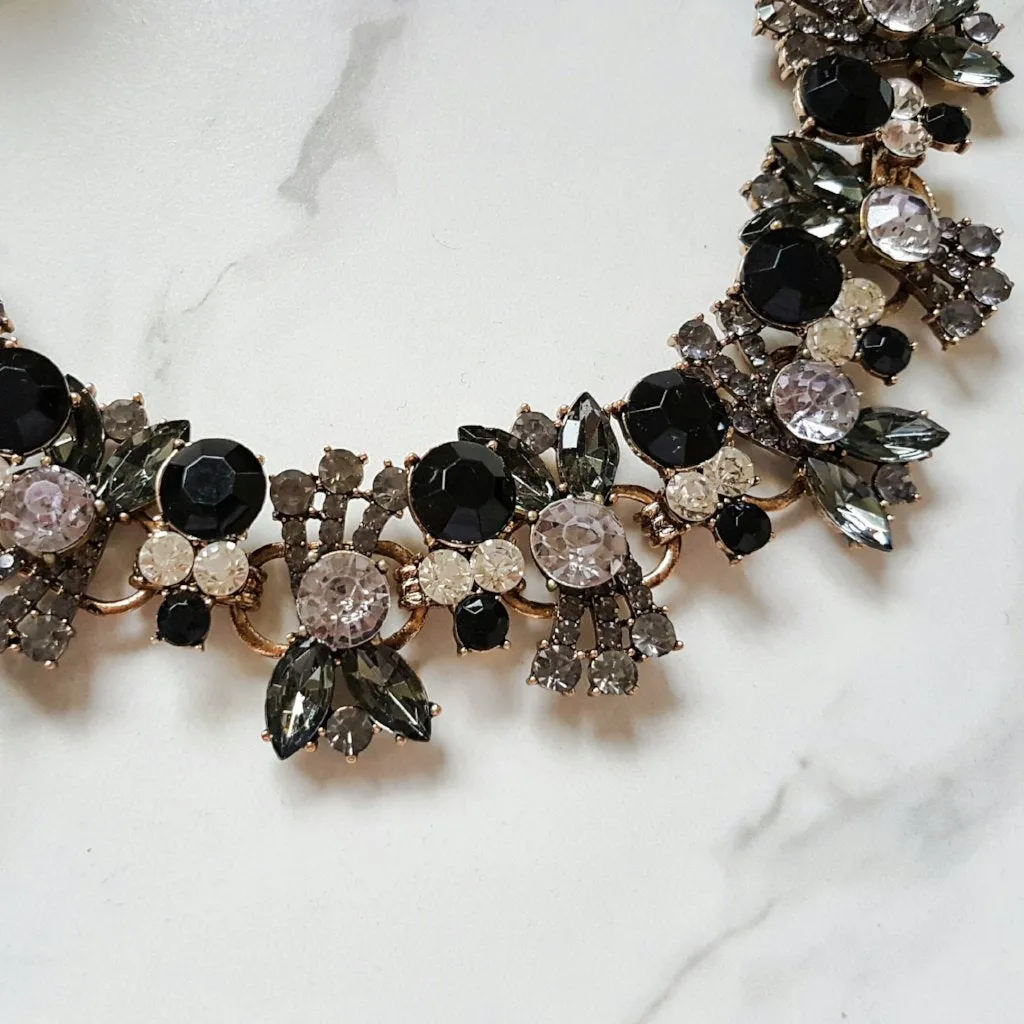 ANIYA Black Statement Necklace