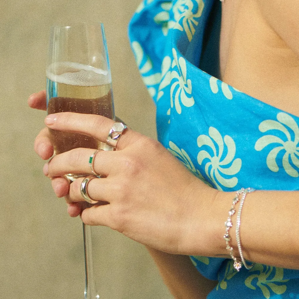 Beloved Bold Moonstone Band Ring Sterling Silver