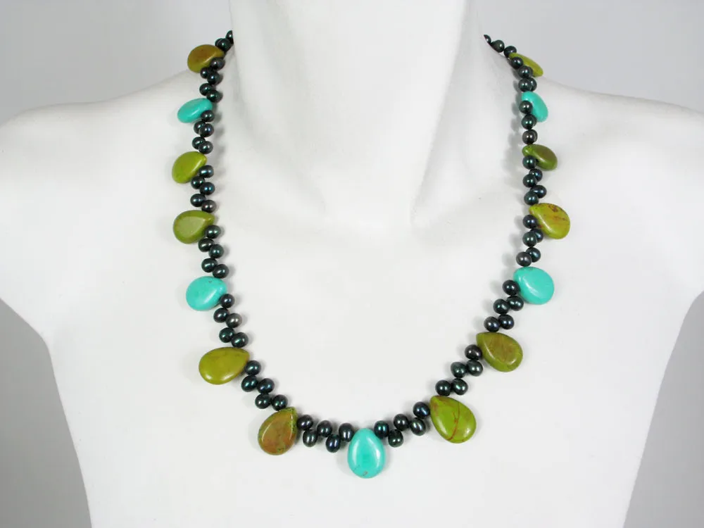 Blue and Green Turquoise Necklace