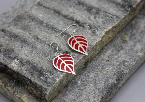 Bodhi Leaf Sterling Silver Earrings