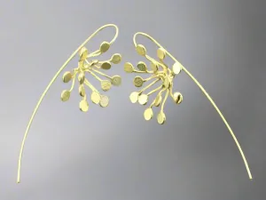 Branching coral - 22 Kt gold over silver