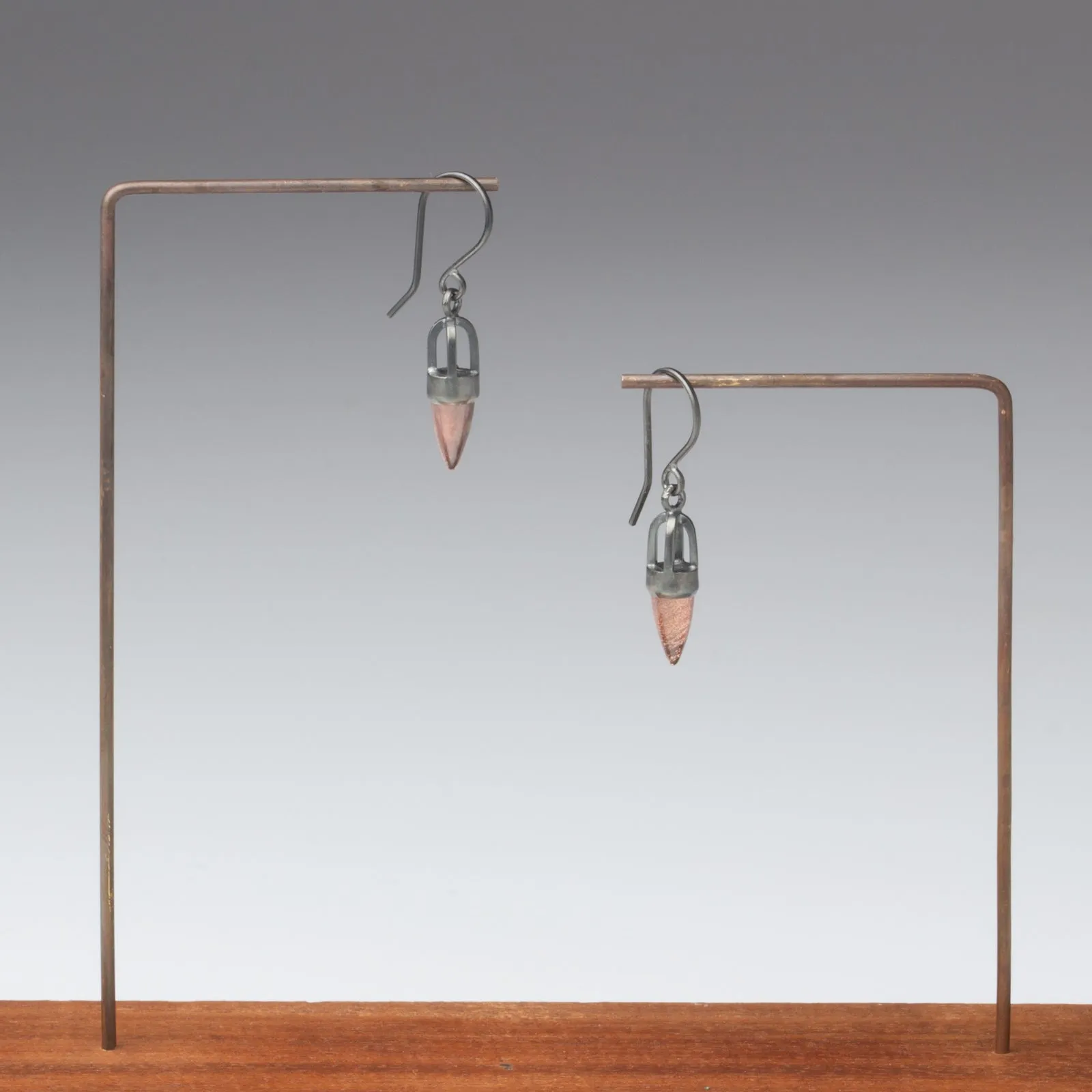 Brilliant Sunstone Buoy Earrings