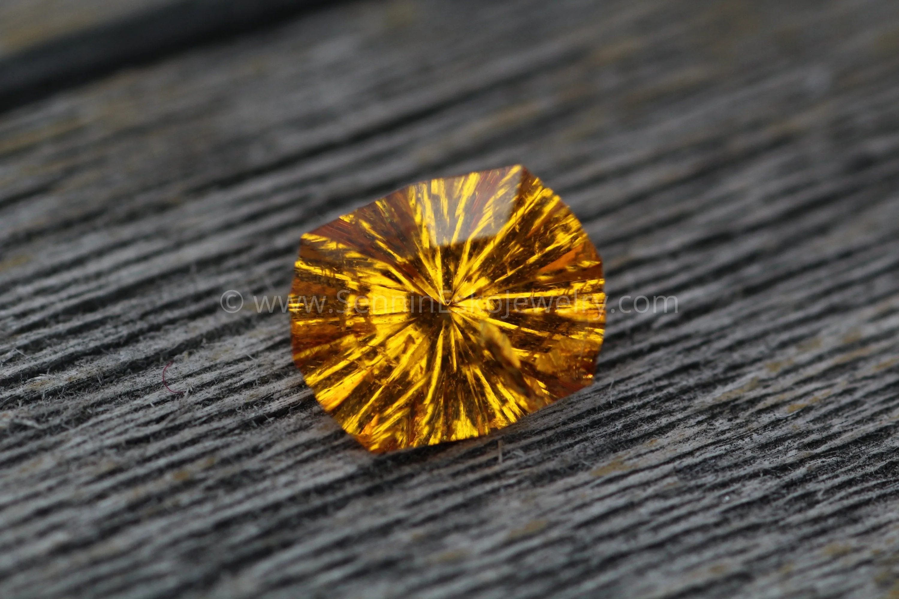 Cushion Spessartite Garnet, 8.2x6.6, 1.8 carats - Fantasy Cut Loliondo Spessartite - Natural Orange Garnet