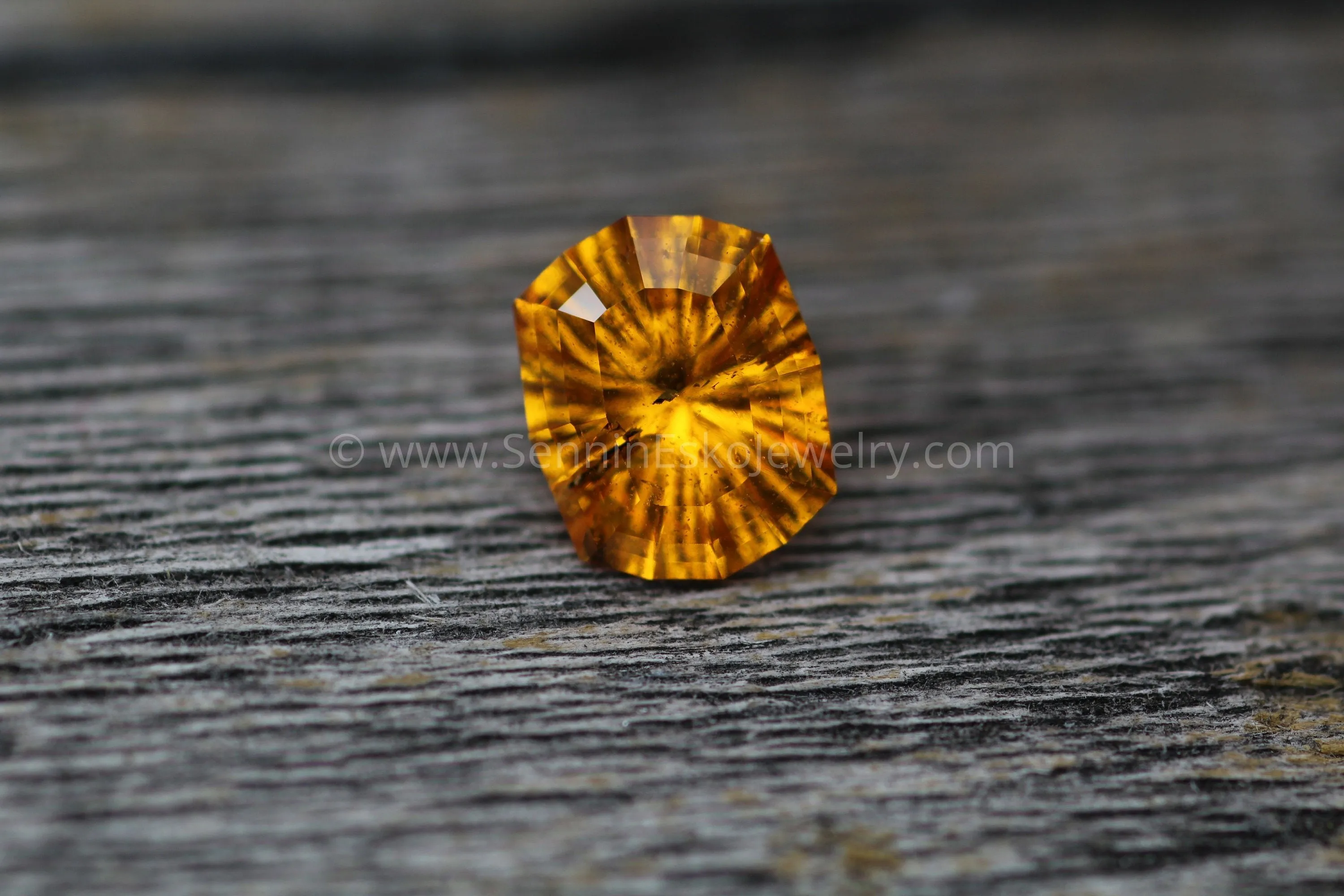 Cushion Spessartite Garnet, 8.2x6.6, 1.8 carats - Fantasy Cut Loliondo Spessartite - Natural Orange Garnet