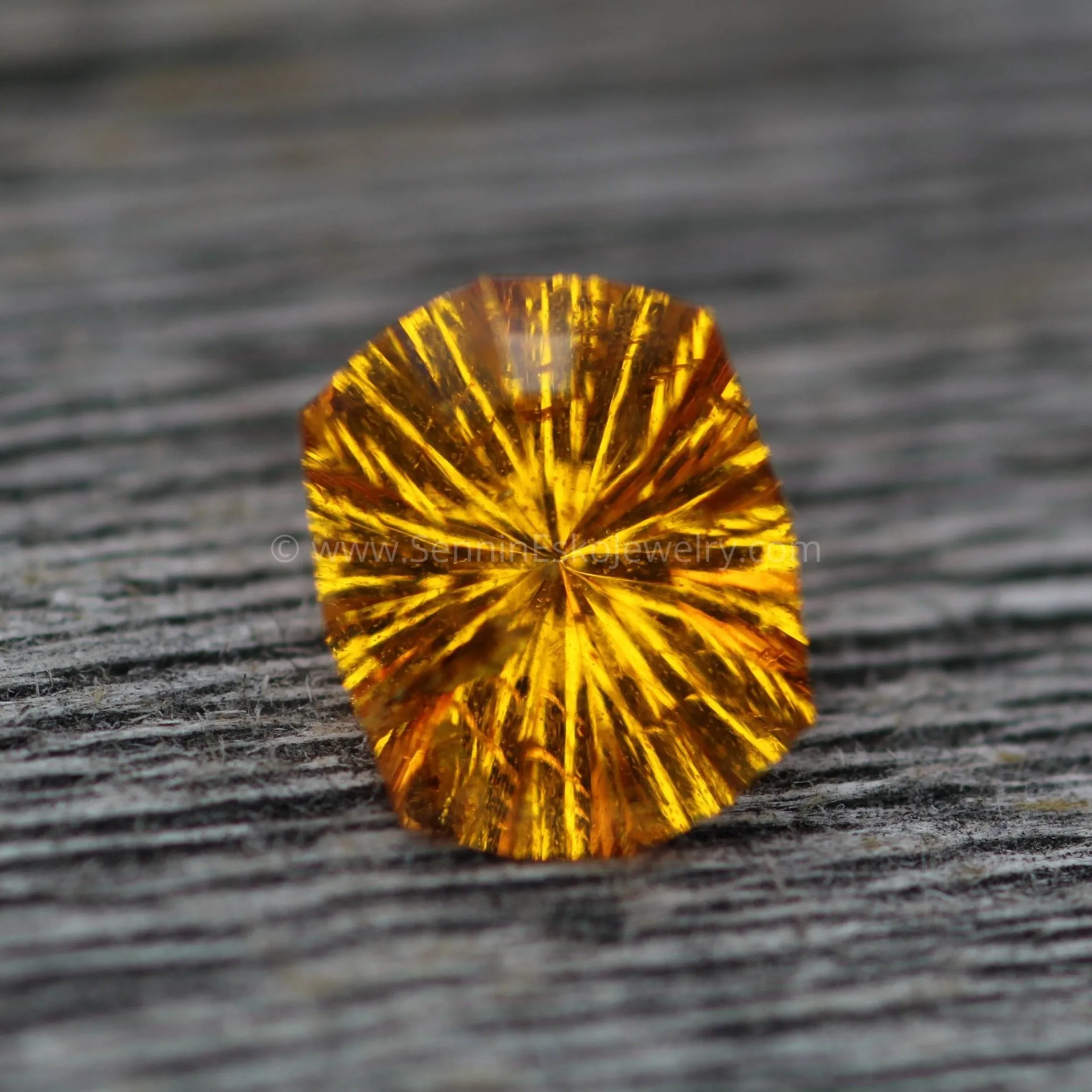 Cushion Spessartite Garnet, 8.2x6.6, 1.8 carats - Fantasy Cut Loliondo Spessartite - Natural Orange Garnet