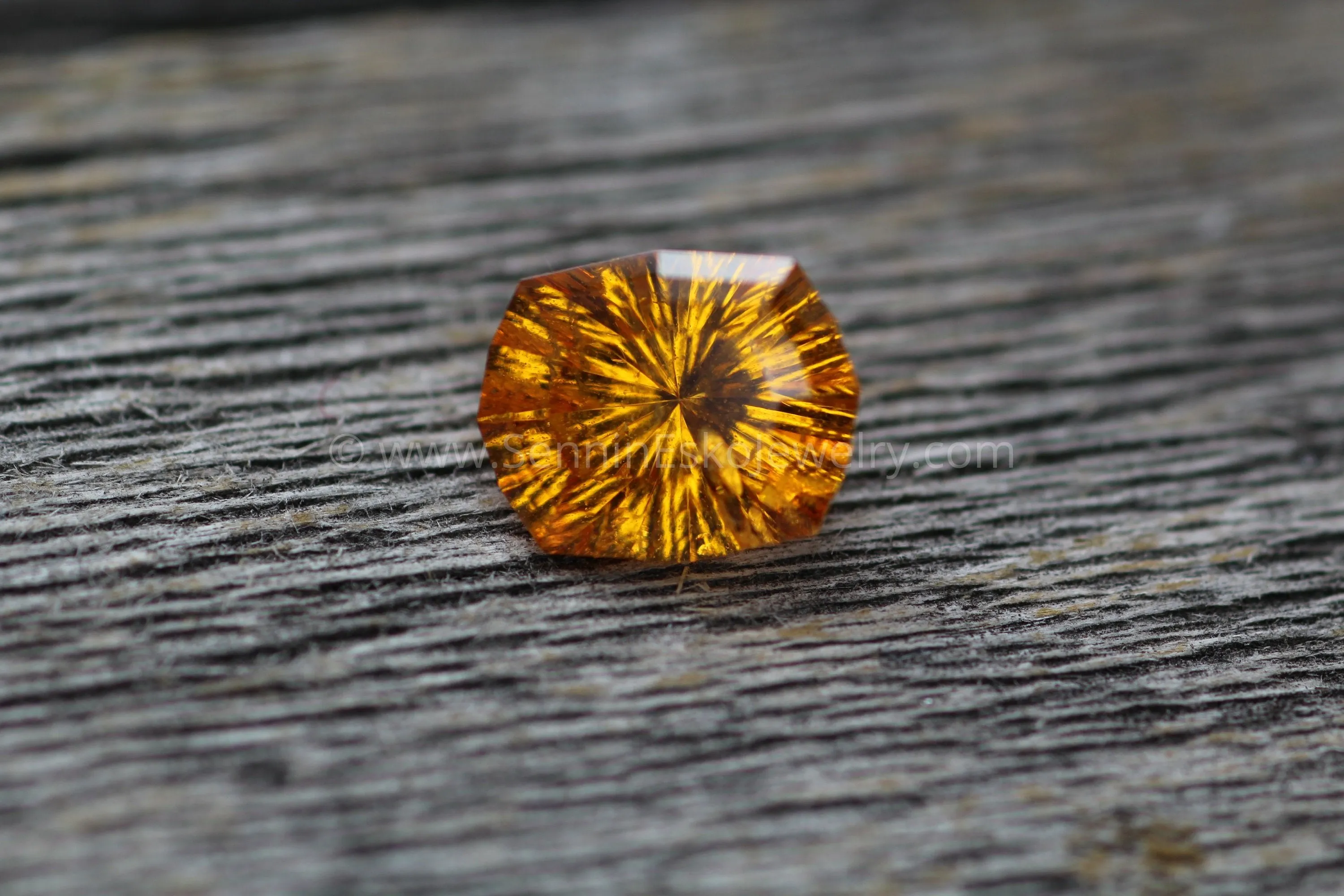 Cushion Spessartite Garnet, 8.2x6.6, 1.8 carats - Fantasy Cut Loliondo Spessartite - Natural Orange Garnet