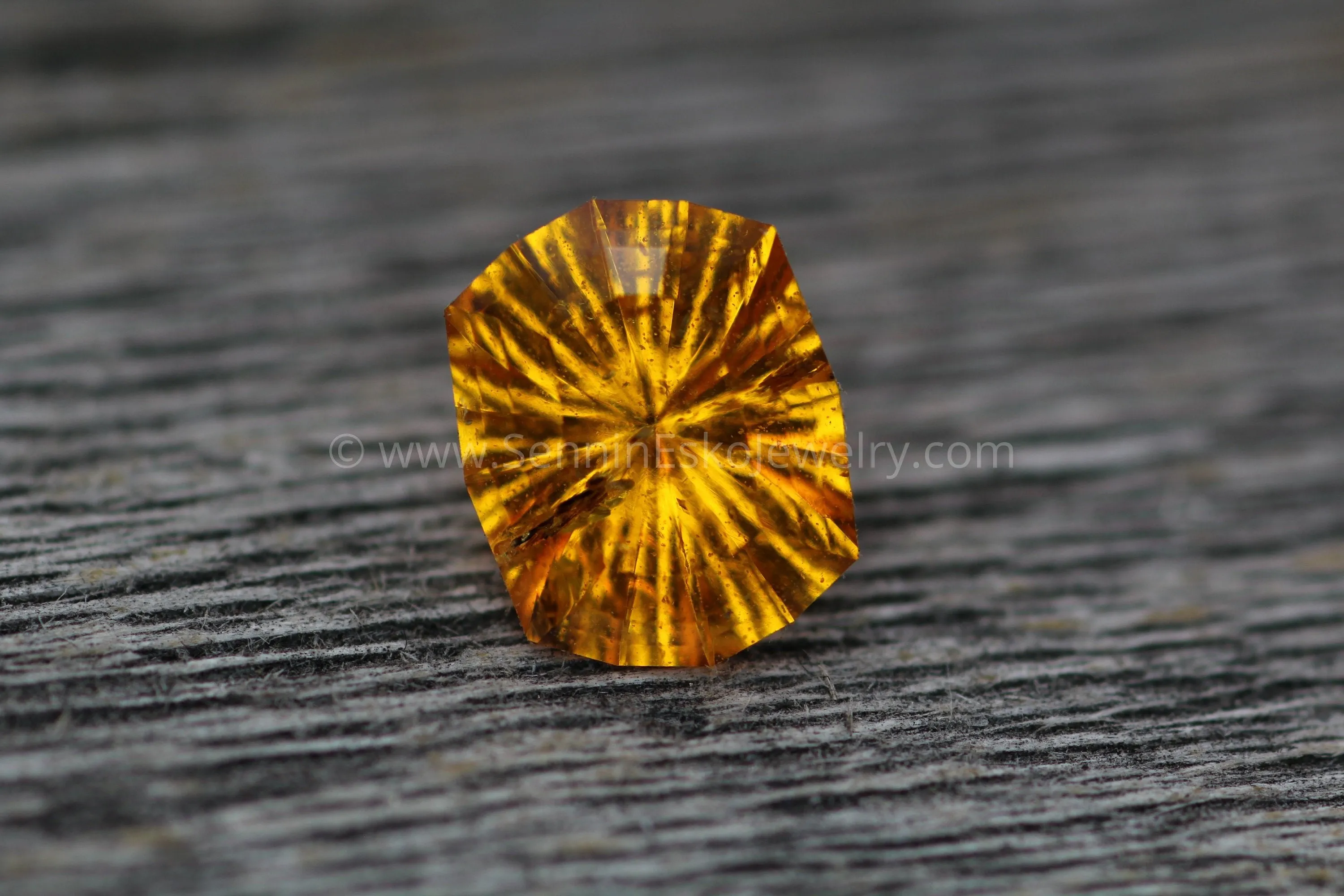 Cushion Spessartite Garnet, 8.2x6.6, 1.8 carats - Fantasy Cut Loliondo Spessartite - Natural Orange Garnet