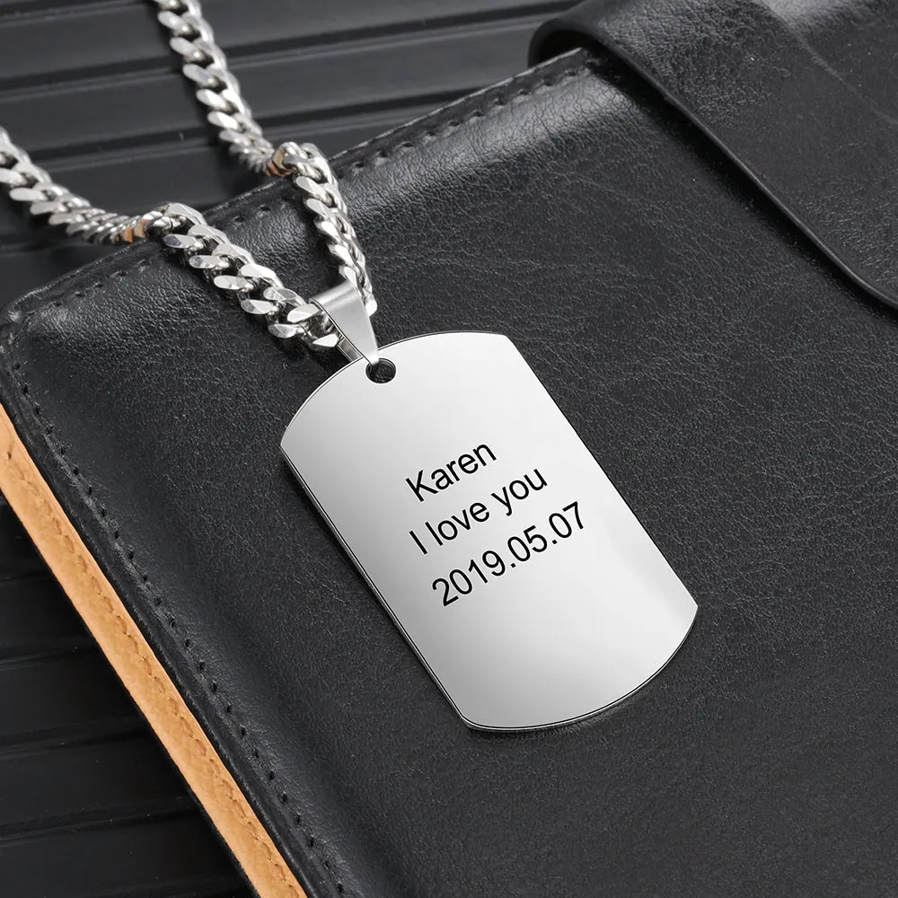 Custom Photo Dog Tag Picture Necklace- Unique Gift For New Mom