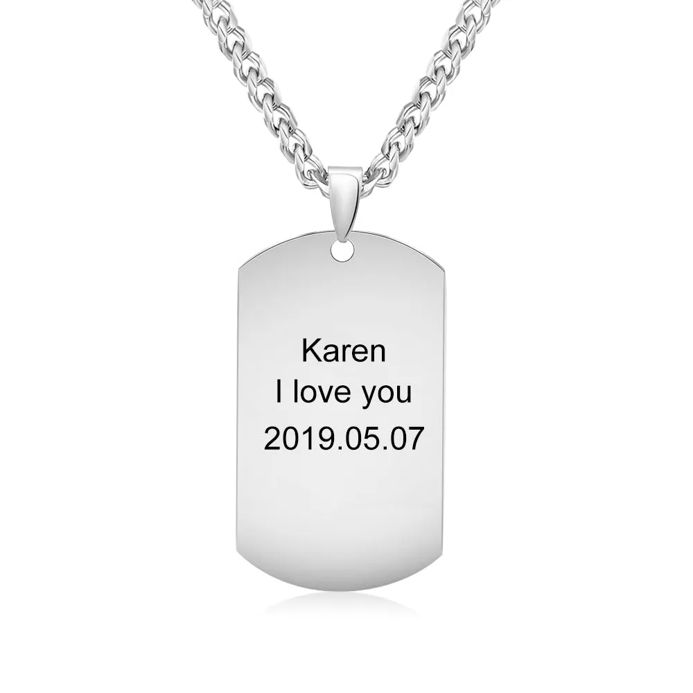 Custom Photo Dog Tag Picture Necklace- Unique Gift For New Mom