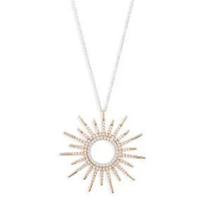 Diamond Sunburst Pendant Necklace