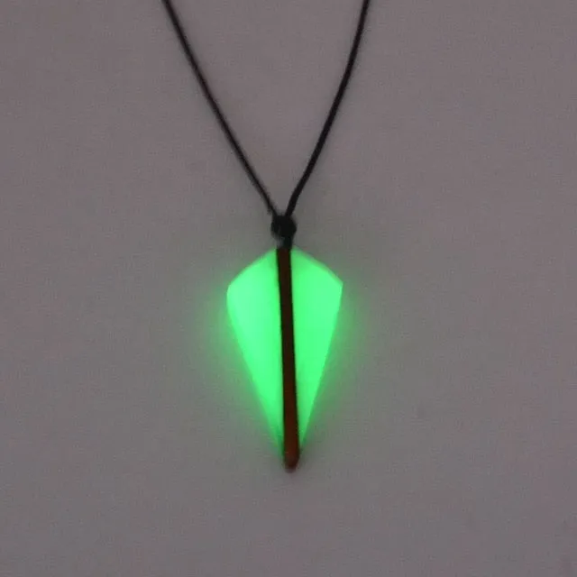 Fashion Arrow Necklace, Ancient Wood Resin Combined With Strength Energy Jewelry, Luminous Pendant Gift A203051