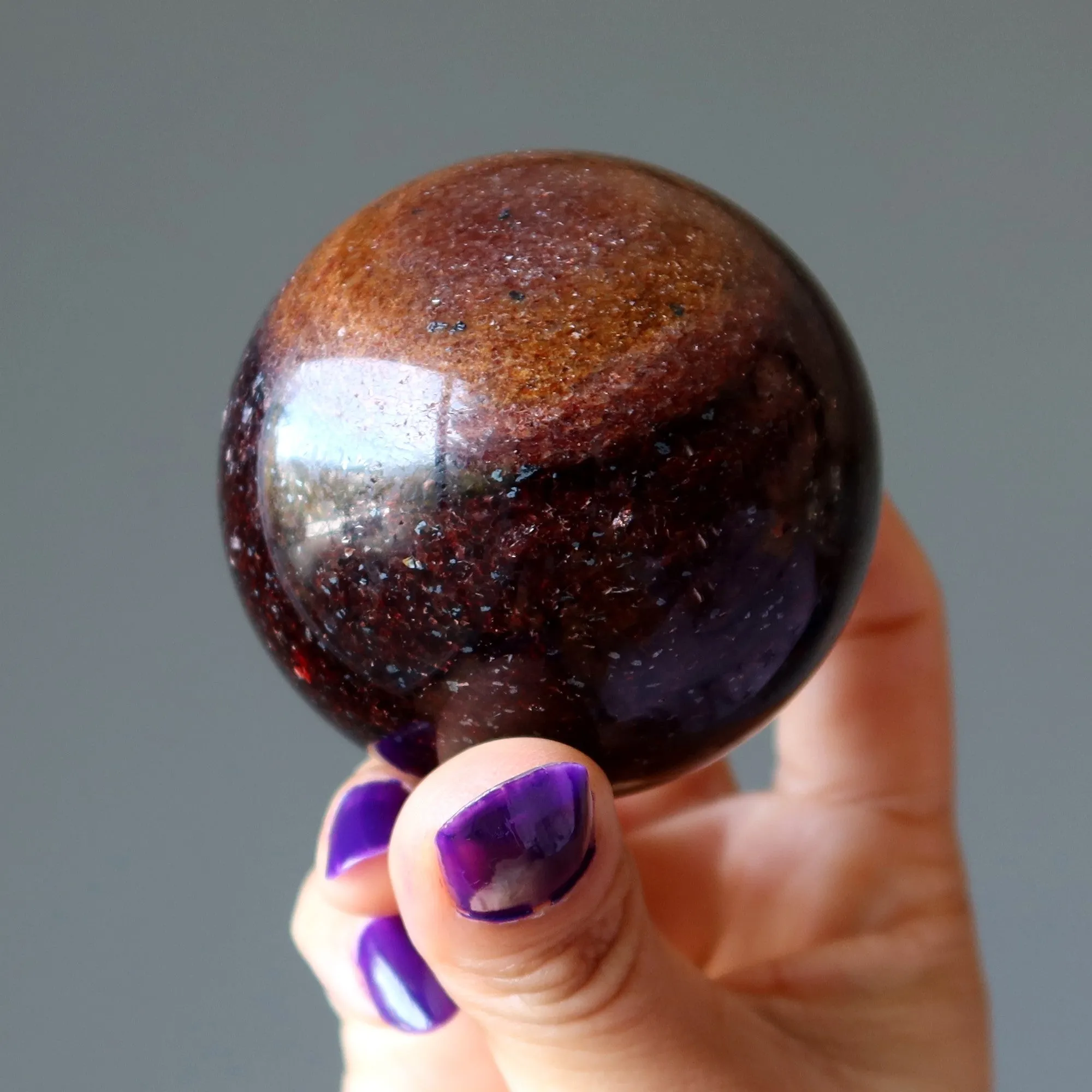 Garnet Sphere Magnificent Mica Crystal Ball