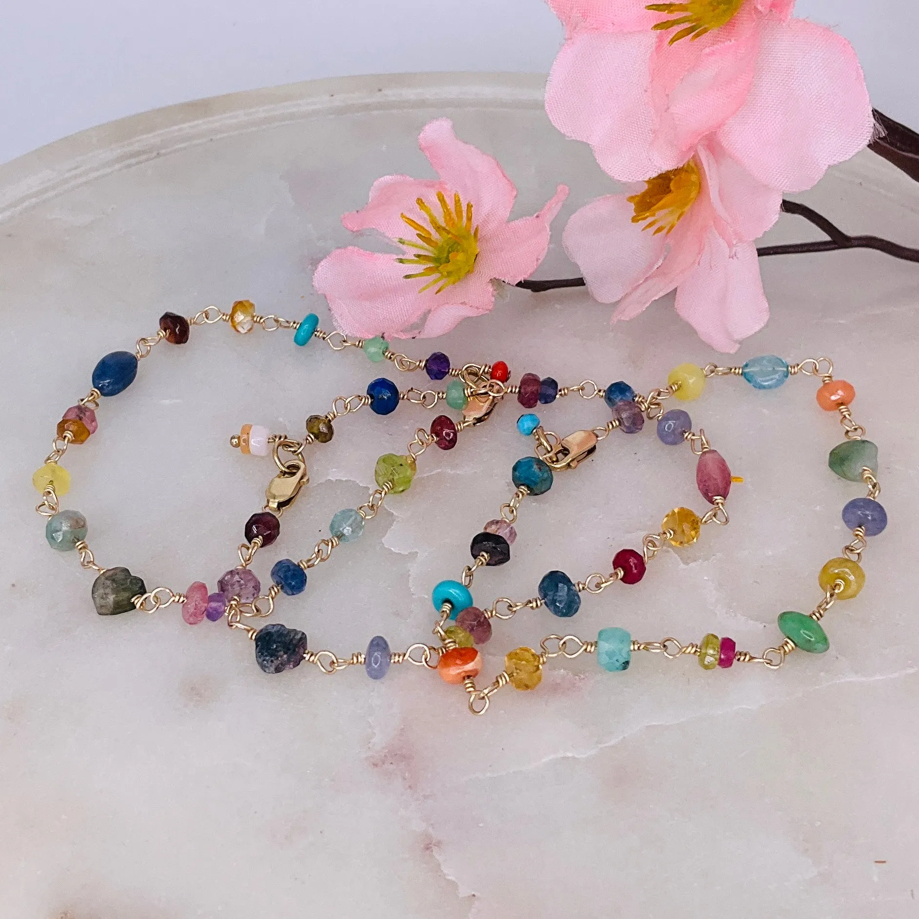 Happiness Rosary Gemstone Bracelet #1