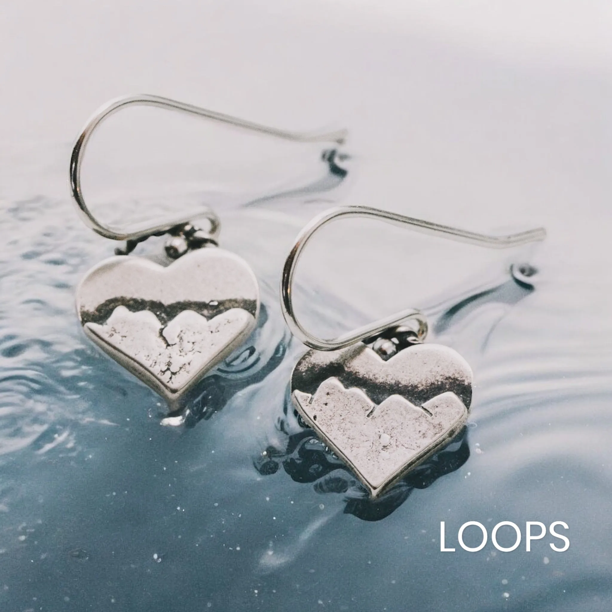 Heart Earrings with Westcoast Design