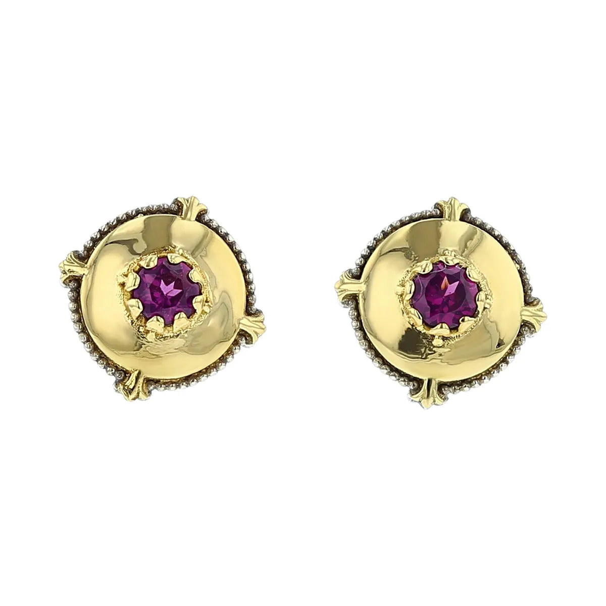 Konstantino 18K Yellow Gold/Silver Garnet Artemis Earrings