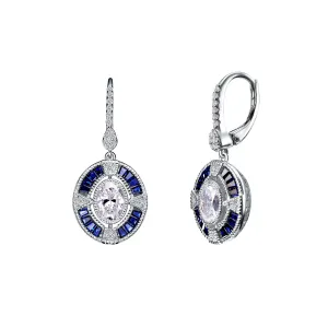 Lafonn Heritage Oval Sapphire Earring E0415CSP00