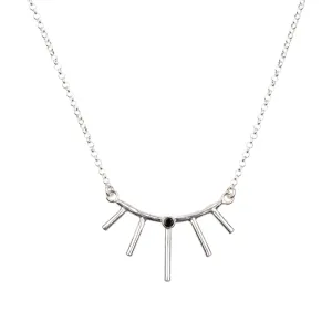 Mini Silver Sunray Necklace