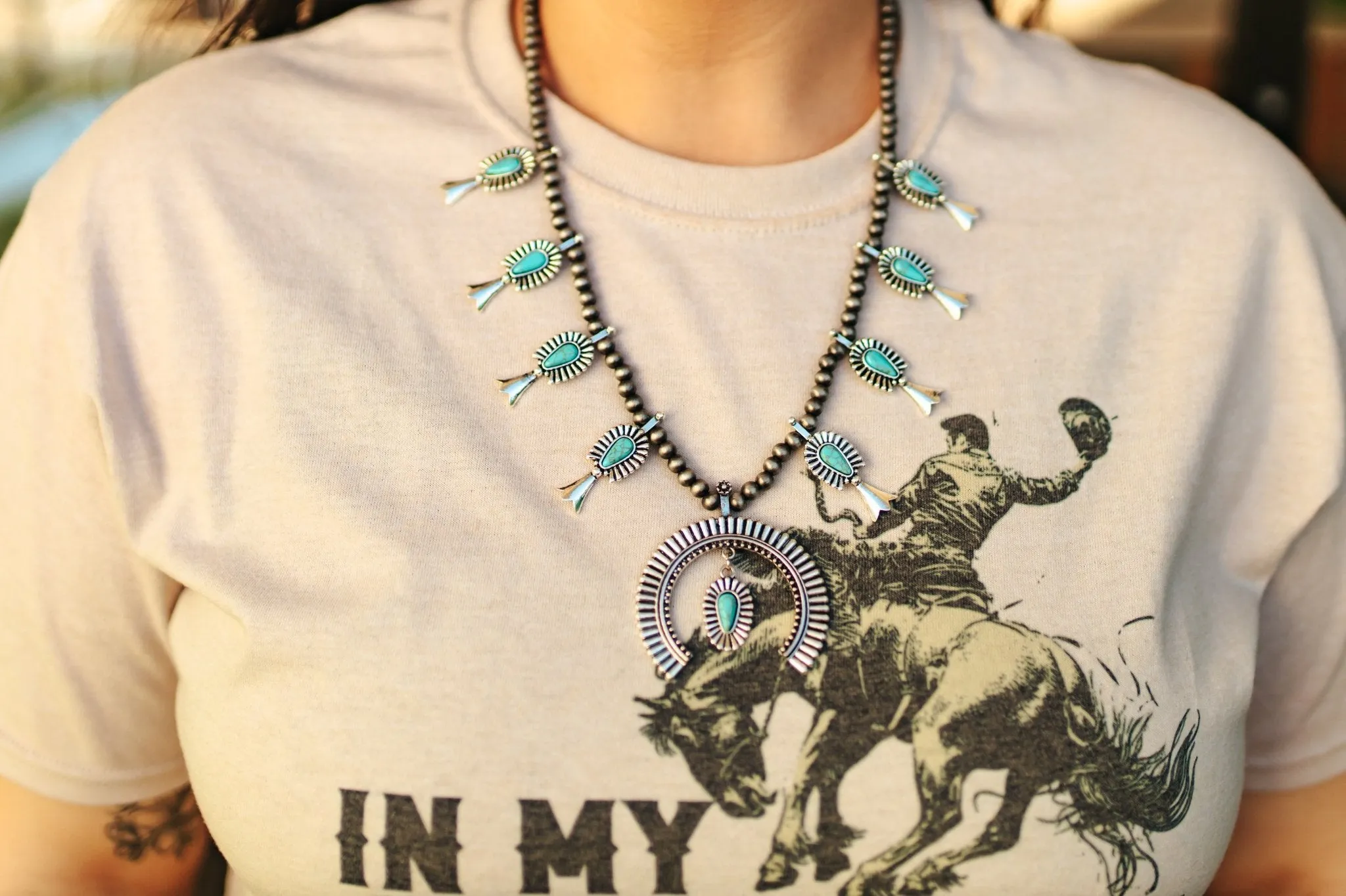 Naja Turquoise and Pearl Necklace