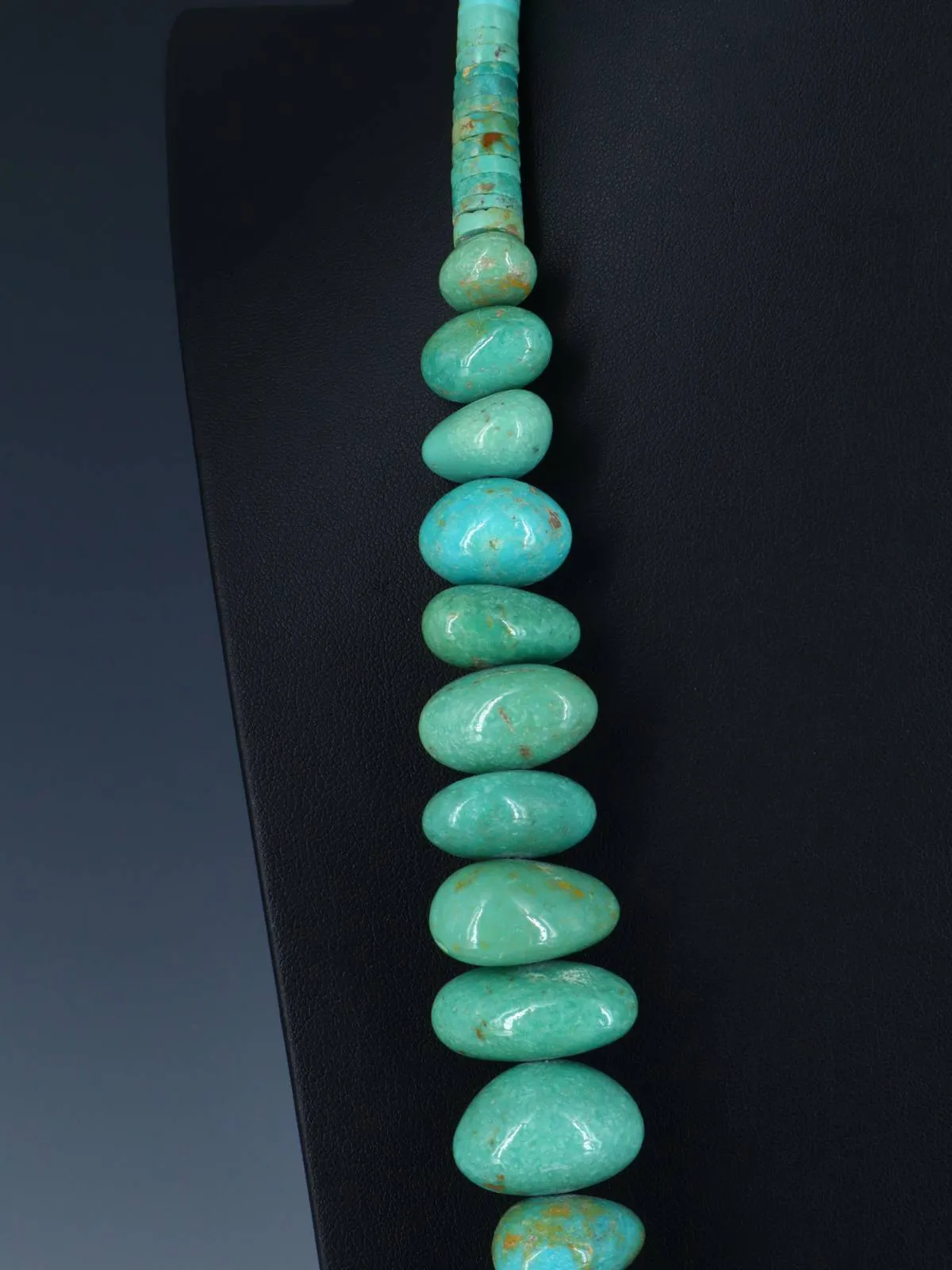 Native American Indian Jewelry Single Strand Turquoise Necklace