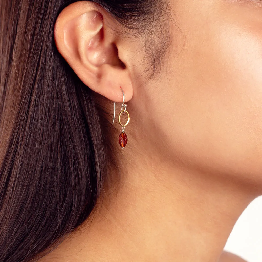 Orbit Earrings in Hessonite | Available to Ship October 29, 2024