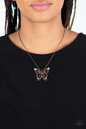 Paparazzi Badlands Butterfly Necklace Copper