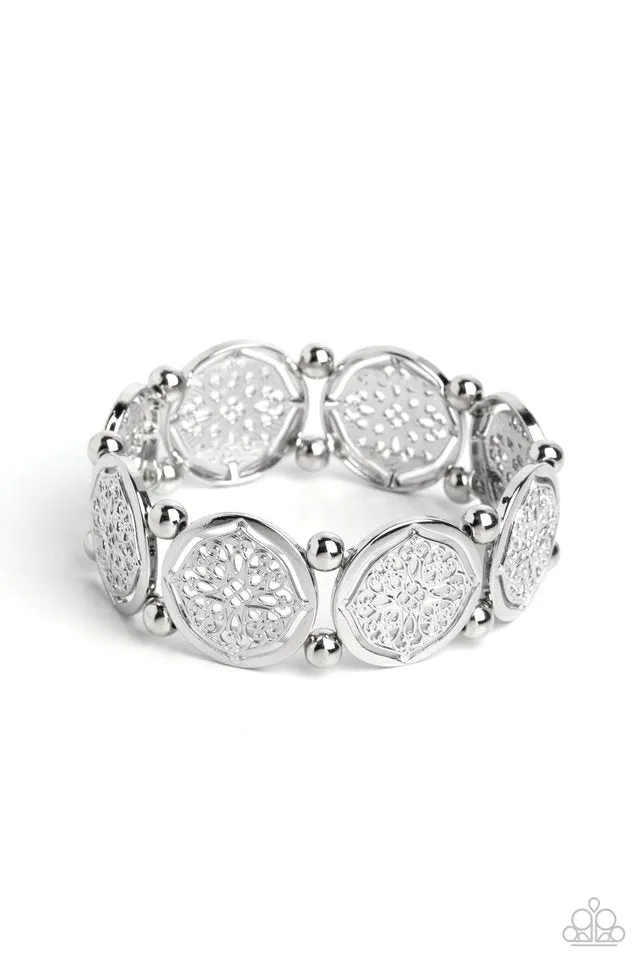 Paparazzi Bracelet ~ Filigree Fanfare - Silver