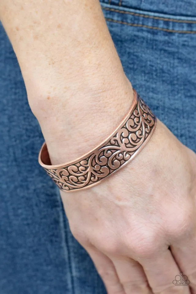 Paparazzi Bracelet ~ Read The VINE Print - Copper