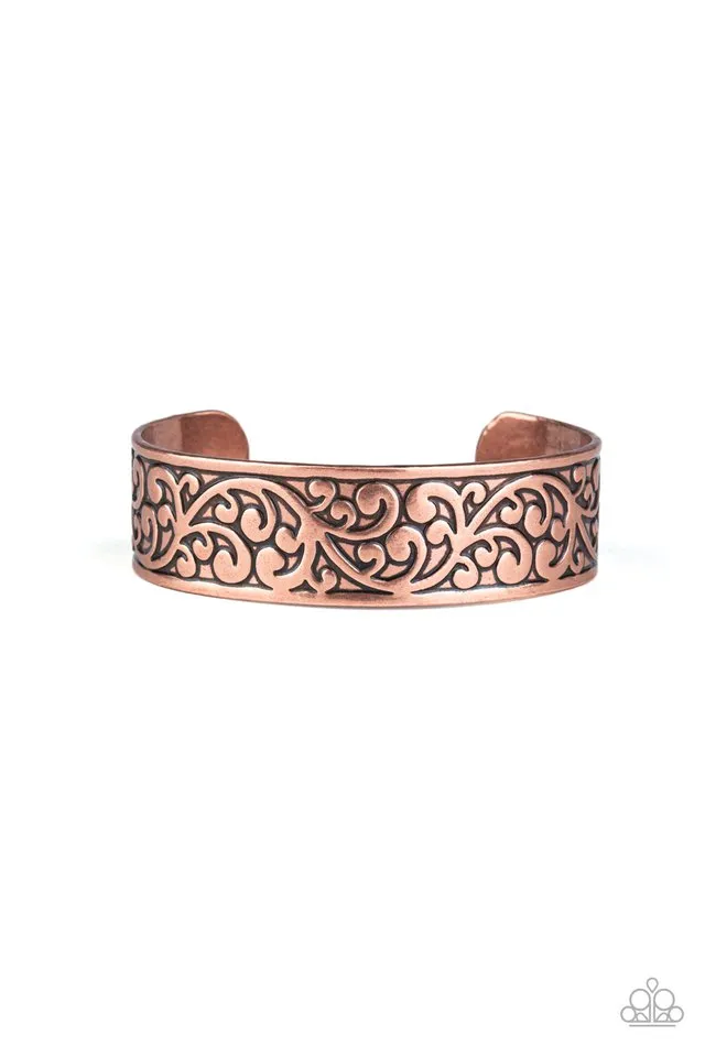 Paparazzi Bracelet ~ Read The VINE Print - Copper