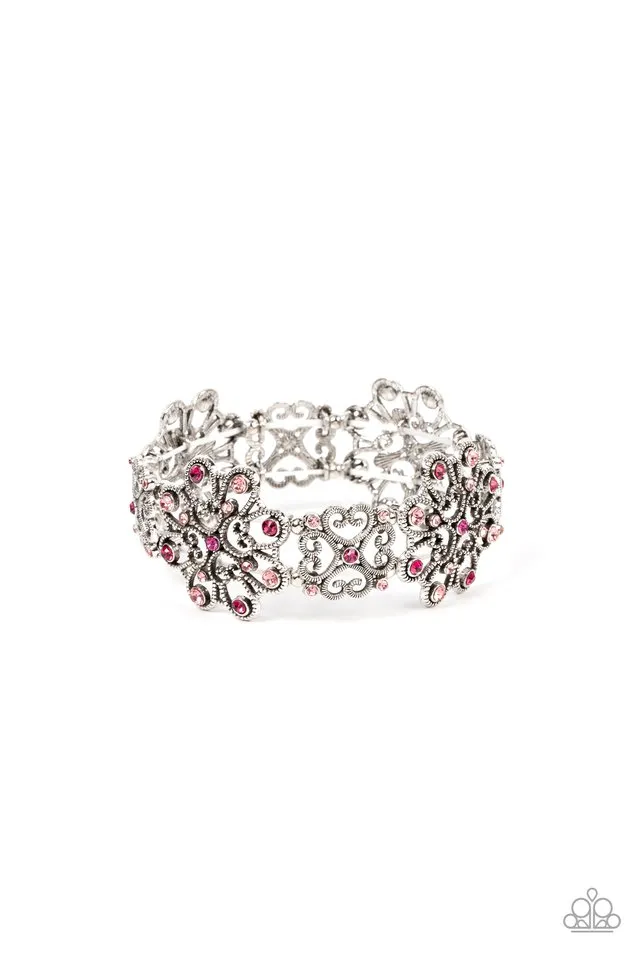 Paparazzi Bracelet ~ Regal Recognition - Pink