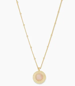 Power Gemstone Coin Necklace for Love