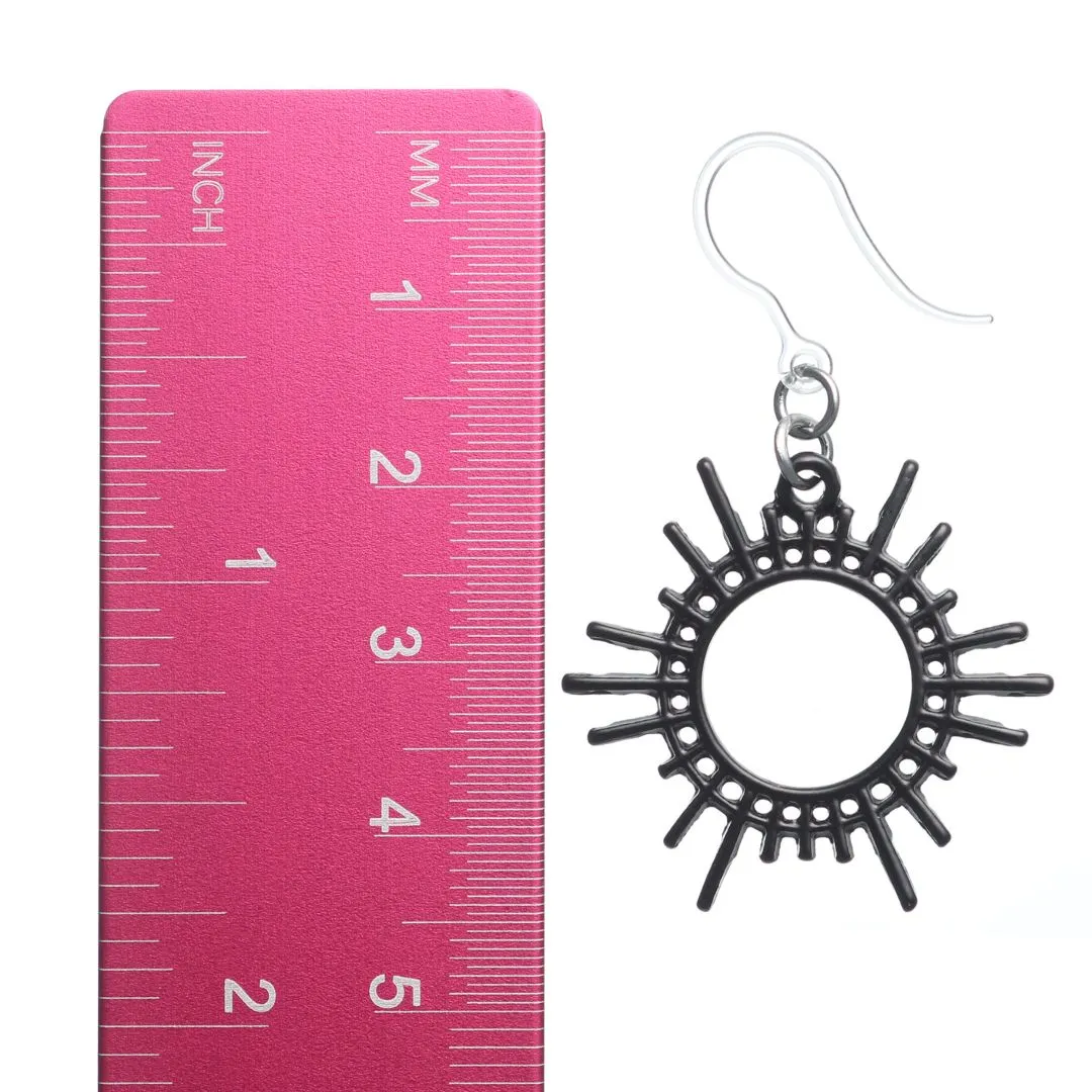 Punk Sun Dangles Hypoallergenic Earrings for Sensitive Ears Made with Plastic Posts