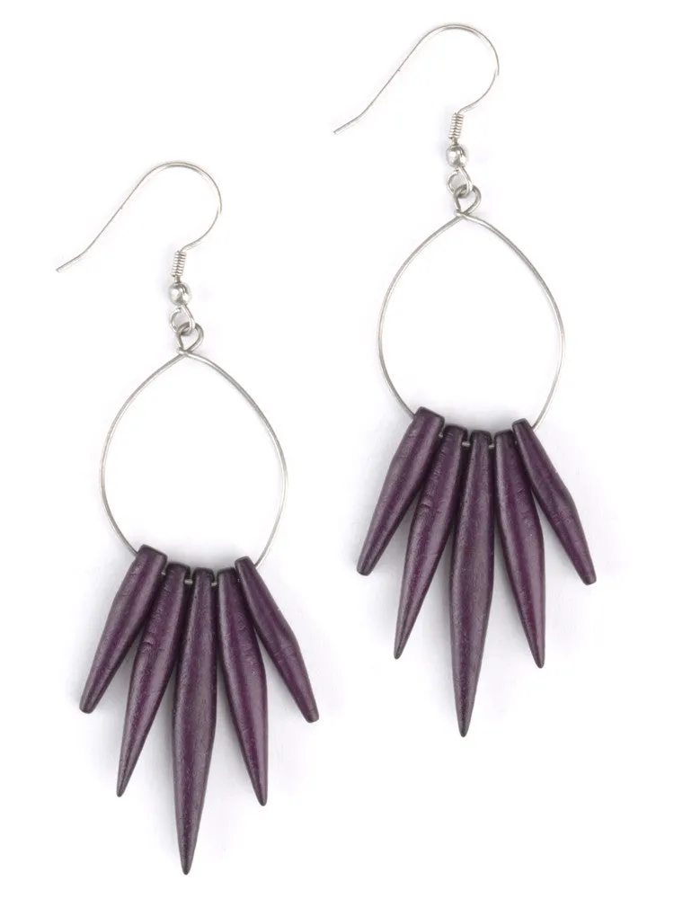 Quill Earrings - Purple