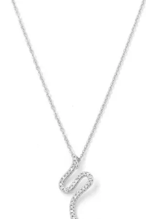 Rhinestone Snake Pendant Necklace