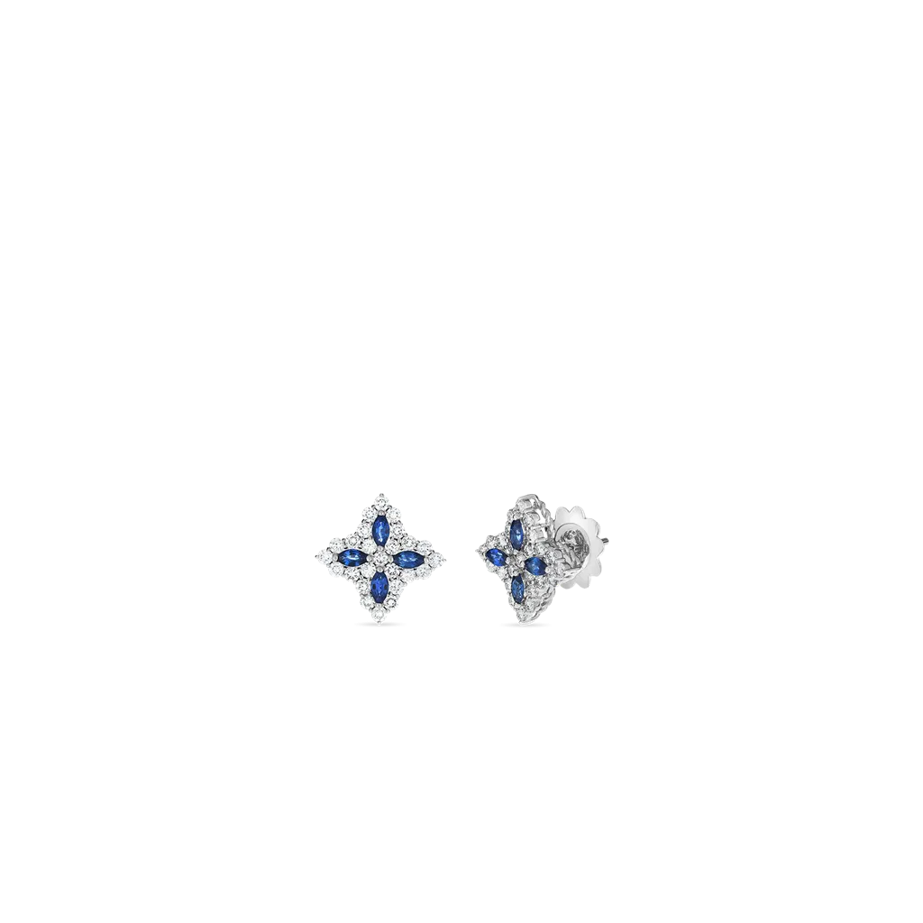 Roberto Coin 18k White Gold Diamond & Sapphire Earrings