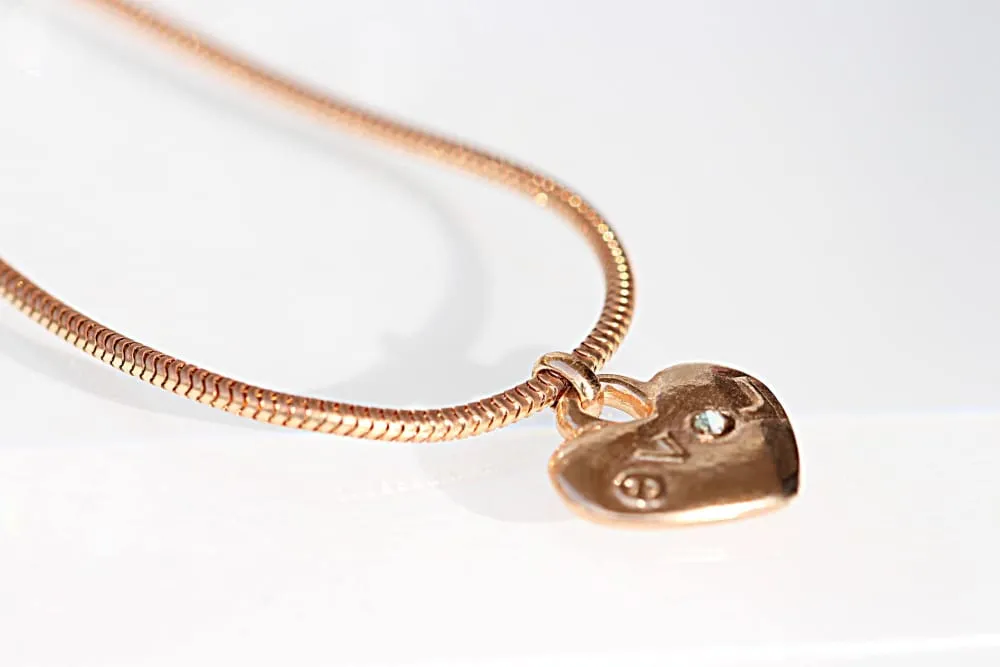 Rose Gold Heart Necklace