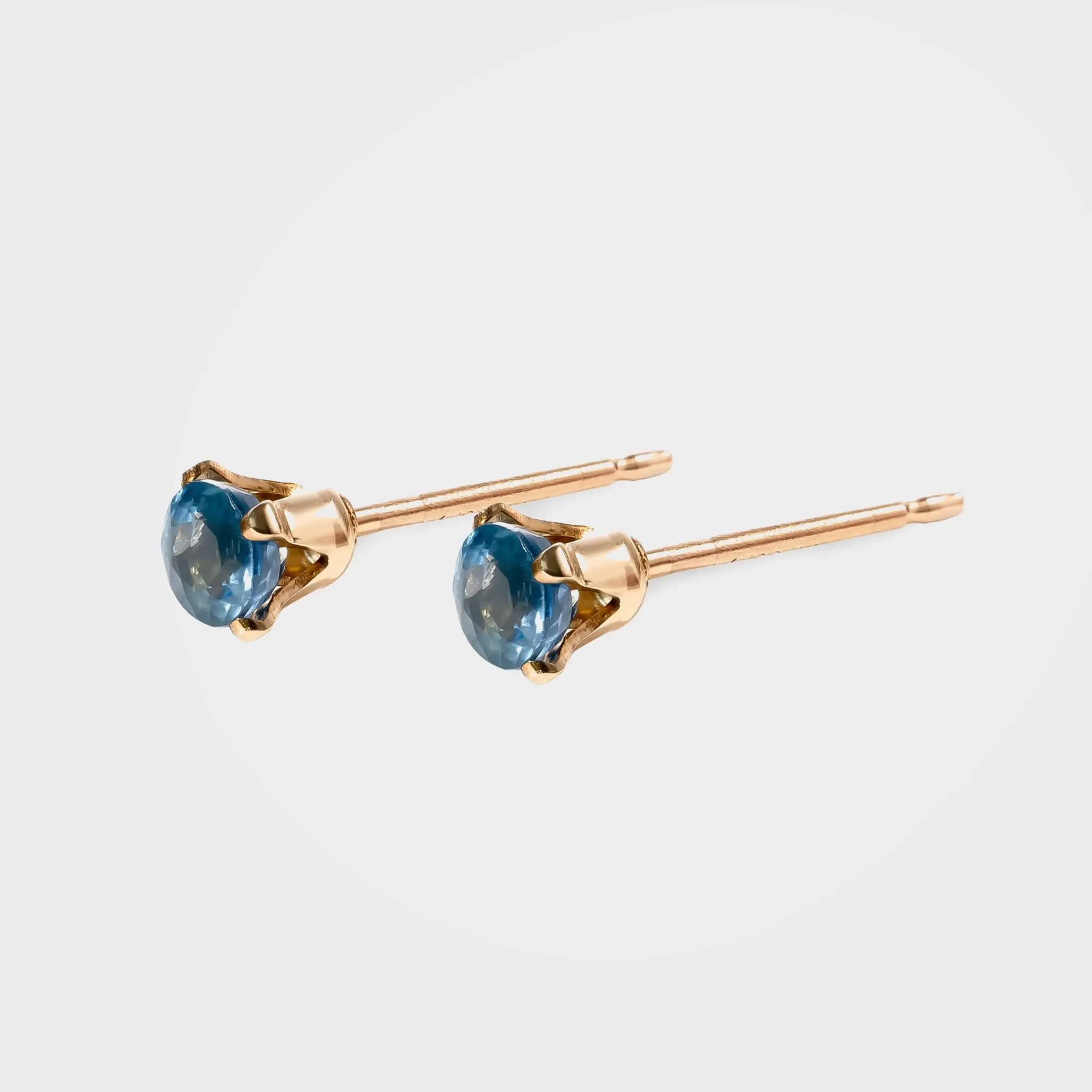 Sapphire Stud Birthstone Earrings, Gold - Silver | By Lunar James