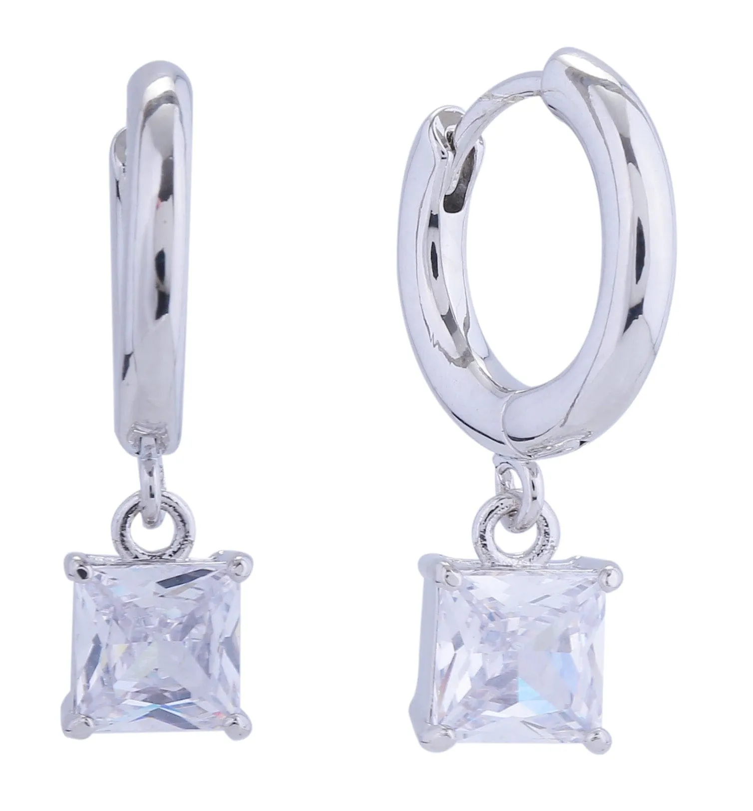 SJE310562 14K Dangle Square Earrings