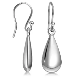 Solid Sterling Pear Shape Hanging Earrings By Paolo Fortelini