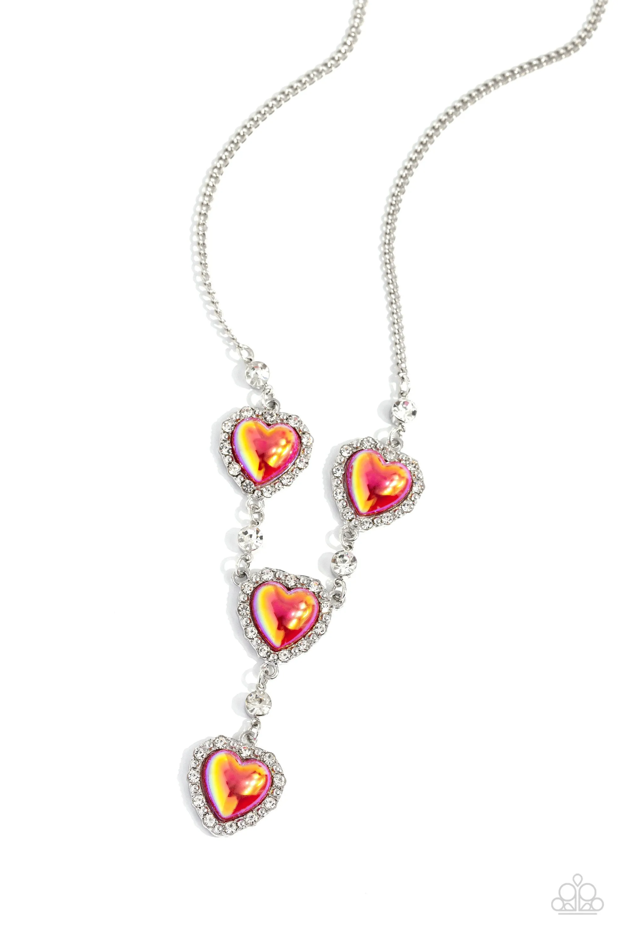 Stuck On You - Red Heart Necklace - Paparazzi Accessories