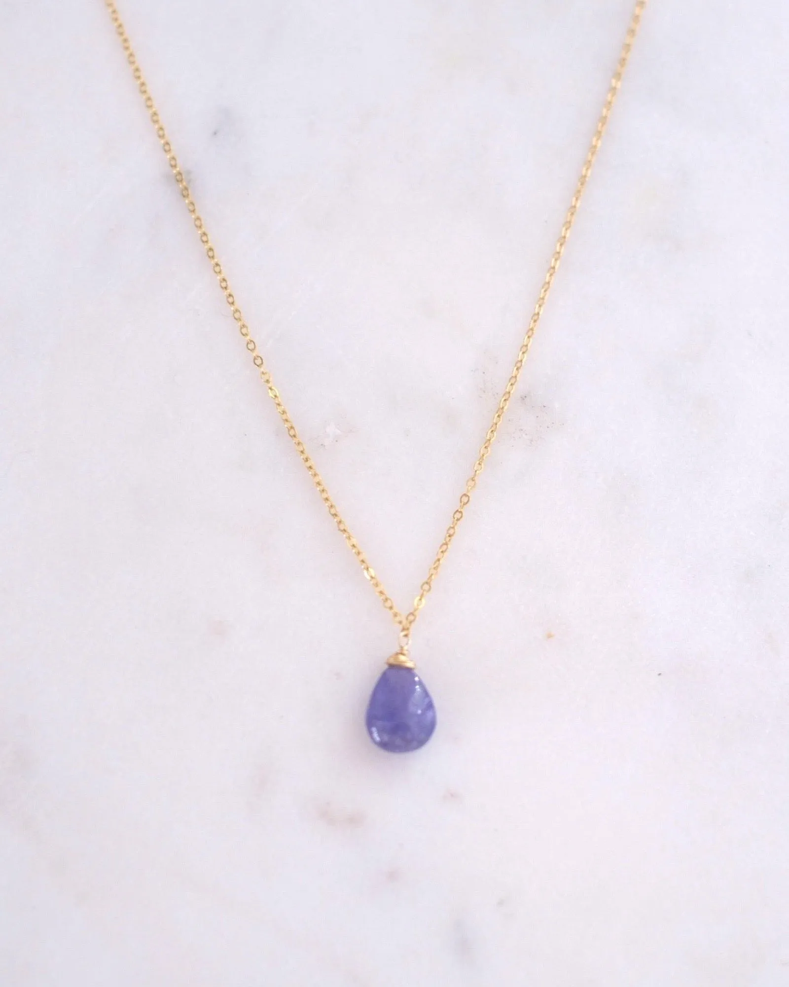 Tanzanite Drop Necklace