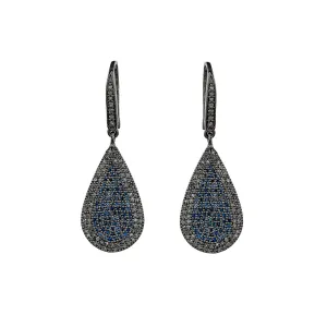 Teardrop Sapphire Diamond Earrings