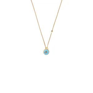 Turquoise Evil Eye Charm Necklace